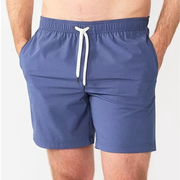Sonoma Men's Swim Trunks Shorts Pockets Blue Indigo XXL NWT - Picture 1 of 8